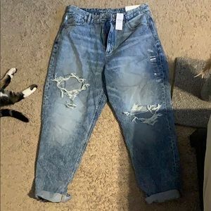 Distressed Mom Jeans